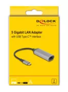 DELOCK αντάπτορας δικτύου 81570, USB-C, 5Gbps Ethernet, ασημί 2