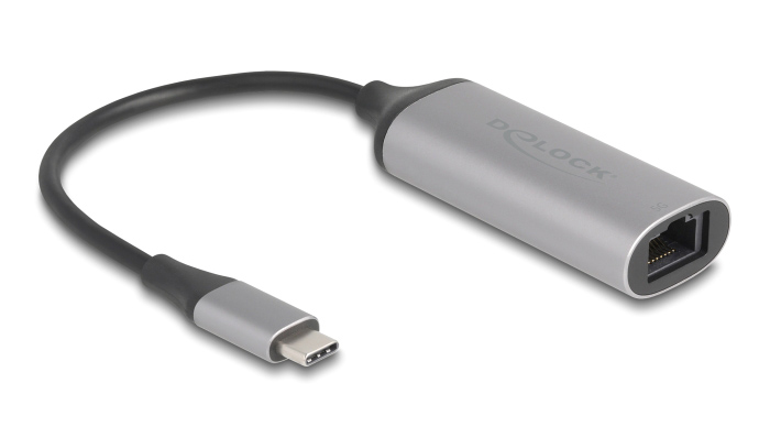 DELOCK αντάπτορας δικτύου 81570, USB-C, 5Gbps Ethernet, ασημί 3 DELOCK αντάπτορας δικτύου 81570, USB-C, 5Gbps Ethernet, ασημί