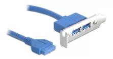 DELOCK κάρτα επέκτασης USB 19 pin σε 2x USB 3.0 82976, low profile