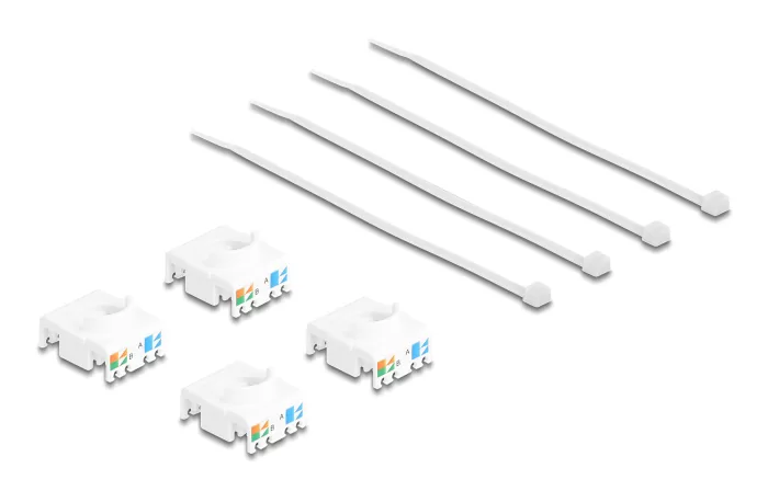 DELOCK Keystone module 86051, RJ45 σε LSA, Cat.6A UTP, λευκό, 4τμχ 6 DELOCK Keystone module 86051, RJ45 σε LSA, Cat.6A UTP, λευκό, 4τμχ - Image 4