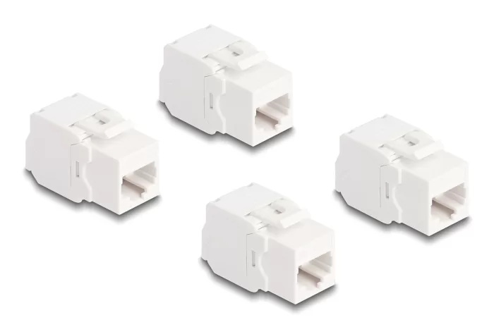 DELOCK Keystone module 86051, RJ45 σε LSA, Cat.6A UTP, λευκό, 4τμχ 3 DELOCK Keystone module 86051, RJ45 σε LSA, Cat.6A UTP, λευκό, 4τμχ