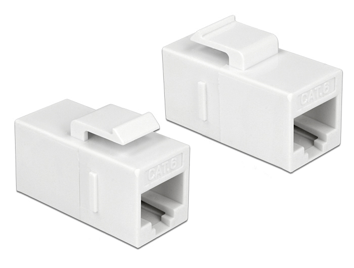 DELOCK Keystone module RJ45 86379, θηλυκό σε θηλυκό, Cat 6 UTP, λευκό 3 DELOCK Keystone module RJ45 86379, θηλυκό σε θηλυκό, Cat 6 UTP, λευκό