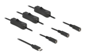 DELOCK καλώδιο USB Type-C σε 3x DC 5.5 x 2.1mm 86801, 1m, μαύρο 6 DELOCK καλώδιο USB Type-C σε 3x DC 5.5 x 2.1mm 86801, 1m, μαύρο 2