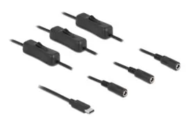 DELOCK καλώδιο USB Type-C σε 3x DC 5.5 x 2.1mm 86801, 1m, μαύρο 6 DELOCK καλώδιο USB Type-C σε 3x DC 5.5 x 2.1mm 86801, 1m, μαύρο 2