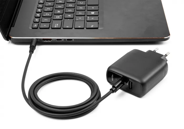 DELOCK καλώδιο τροφοδοσίας 87977, USB-C σε 5.5x2.1mm, 1.5m, μαύρο 4 DELOCK καλώδιο τροφοδοσίας 87977, USB-C σε 5.5x2.1mm, 1.5m, μαύρο - Image 2