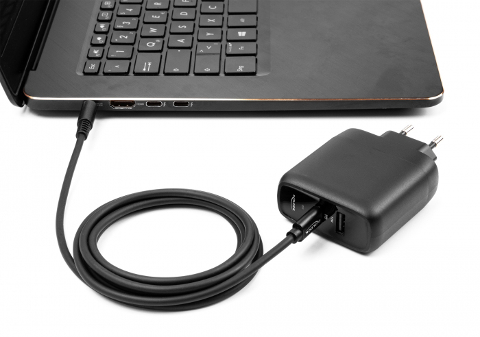 DELOCK καλώδιο τροφοδοσίας 87978, USB-C σε 5.5x2.5mm, 1.5m, μαύρο 4 DELOCK καλώδιο τροφοδοσίας 87978, USB-C σε 5.5x2.5mm, 1.5m, μαύρο - Image 2