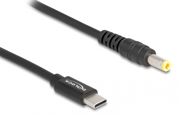DELOCK καλώδιο τροφοδοσίας 87978, USB-C σε 5.5x2.5mm, 1.5m, μαύρο 3 DELOCK καλώδιο τροφοδοσίας 87978, USB-C σε 5.5x2.5mm, 1.5m, μαύρο