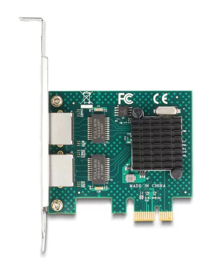 DELOCK κάρτα επέκτασης PCIe x1 σε 2x RJ45 Gigabit 88205, 1000Mbps 4 DELOCK κάρτα επέκτασης PCIe x1 σε 2x RJ45 Gigabit 88205, 1000Mbps - Image 2