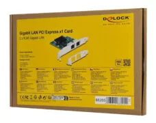 DELOCK κάρτα επέκτασης PCIe x1 σε 2x RJ45 Gigabit 88205, 1000Mbps 9 DELOCK κάρτα επέκτασης PCIe x1 σε 2x RJ45 Gigabit 88205, 1000Mbps 4