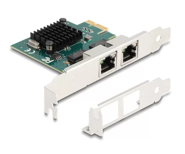 DELOCK κάρτα επέκτασης PCIe x1 σε 2x RJ45 Gigabit 88205, 1000Mbps 3 DELOCK κάρτα επέκτασης PCIe x1 σε 2x RJ45 Gigabit 88205, 1000Mbps