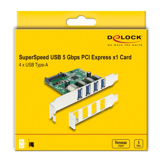 DELOCK κάρτα επέκτασης PCI Express x1 σε 4x USB 89360, 5 Gbps 6 DELOCK κάρτα επέκτασης PCI Express x1 σε 4x USB 89360, 5 Gbps - Image 4
