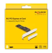 DELOCK κάρτα επέκτασης PCIe x4 σε M.2 M Key 110mm 89836, NVMe 4