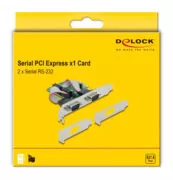 DELOCK κάρτα επέκτασης PCIe σε 2x RS-232 90007, 921.6Kbps 4