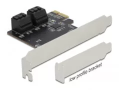 DELOCK κάρτα επέκτασης PCIe σε 4x SATA 90010, 6Gb/s, Low Profile 2
