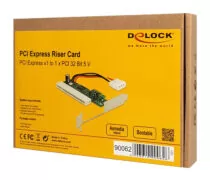 DELOCK κάρτα επέκτασης PCI Express σε PCI 32 Bit 5V 90062, Asmedia chip 3