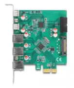 DELOCK κάρτα επέκτασης PCIe x1 σε 3x USB/2x USB-C/19-pin 90109, 5Gbps 3