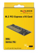 DELOCK Κάρτα Επέκτασης PCIe x16 σε NVMe M.2 Key M 10 DELOCK Κάρτα Επέκτασης PCIe x16 σε NVMe M.2 Key M 4