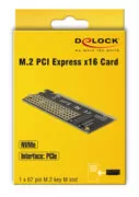 DELOCK Κάρτα Επέκτασης PCIe x16 σε NVMe M.2 Key M 4