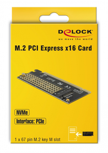 DELOCK Κάρτα Επέκτασης PCIe x16 σε NVMe M.2 Key M 6 DELOCK Κάρτα Επέκτασης PCIe x16 σε NVMe M.2 Key M - Image 4