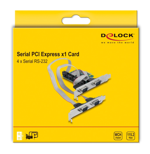 DELOCK κάρτα επέκτασης PCIe σε 4x RS-232 90410, 115.2Kbps 6 DELOCK κάρτα επέκτασης PCIe σε 4x RS-232 90410, 115.2Kbps - Image 4