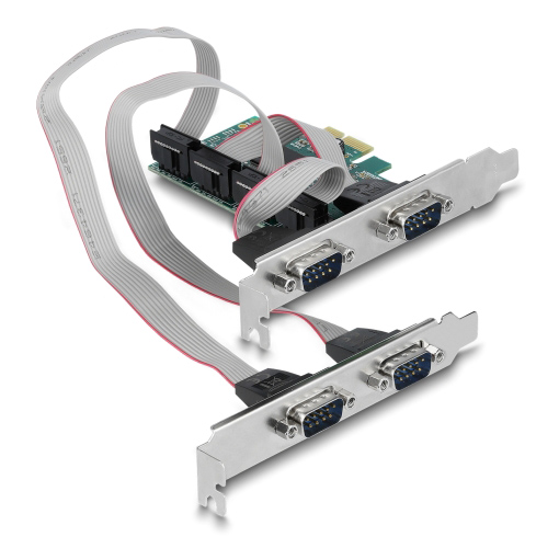 DELOCK κάρτα επέκτασης PCIe σε 4x RS-232 90410, 115.2Kbps 3 DELOCK κάρτα επέκτασης PCIe σε 4x RS-232 90410, 115.2Kbps