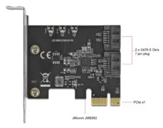 DELOCK κάρτα επέκτασης PCIe σε 2x SATA 90431, 6Gb/s 2