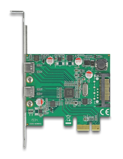 DELOCK κάρτα επέκτασης PCIe x1 σε 2x USB-C 90493, 5Gbps 5 DELOCK κάρτα επέκτασης PCIe x1 σε 2x USB-C 90493, 5Gbps - Image 3