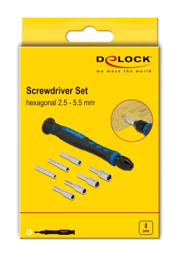 DELOCK σετ κατσαβιδιών 90551, hexagonal 2.5 - 5.5mm, 8τμχ 6 DELOCK σετ κατσαβιδιών 90551, hexagonal 2.5 - 5.5mm, 8τμχ - Image 4