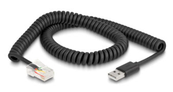 DELOCK καλώδιο USB σε RJ50 90602 για barcode scanner, spiral, 2m, μαύρο 2 DELOCK καλώδιο USB σε RJ50 90602 για barcode scanner, spiral, 2m, μαύρο 1