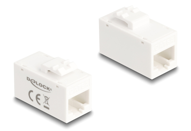 DELOCK Keystone module RJ45 90639, θηλυκό σε θηλυκό, Cat 6A UTP, λευκό 3 DELOCK Keystone module RJ45 90639, θηλυκό σε θηλυκό, Cat 6A UTP, λευκό