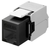 GOOBAY Keystone module RJ45 CAT 6A 90692, UTP, μαύρο 1 GOOBAY Keystone module RJ45 CAT 6A 90692, UTP, μαύρο