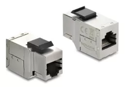 DELOCK Keystone module RJ45 90835, θηλυκό σε θηλυκό, Cat 6A STP, ασημί 1