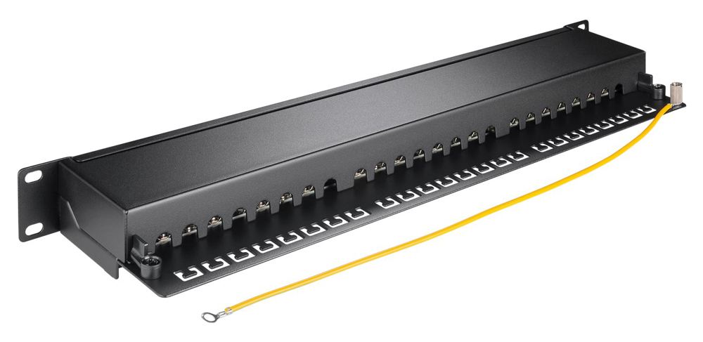 GOOBAY patch panel 90854, 19"/1U, 24x ports, CAT 6a STP, μαύρo 4 GOOBAY patch panel 90854, 19"/1U, 24x ports, CAT 6a STP, μαύρo - Image 2