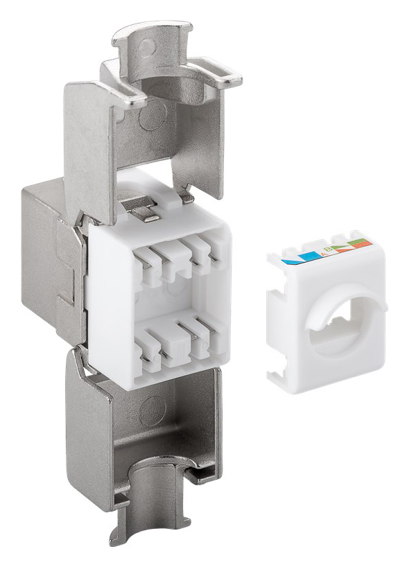 GOOBAY Keystone module RJ45 CAT 6A 90864, STP, 500 MHz, slim-line, ασημί 4 GOOBAY Keystone module RJ45 CAT 6A 90864, STP, 500 MHz, slim-line, ασημί - Image 2
