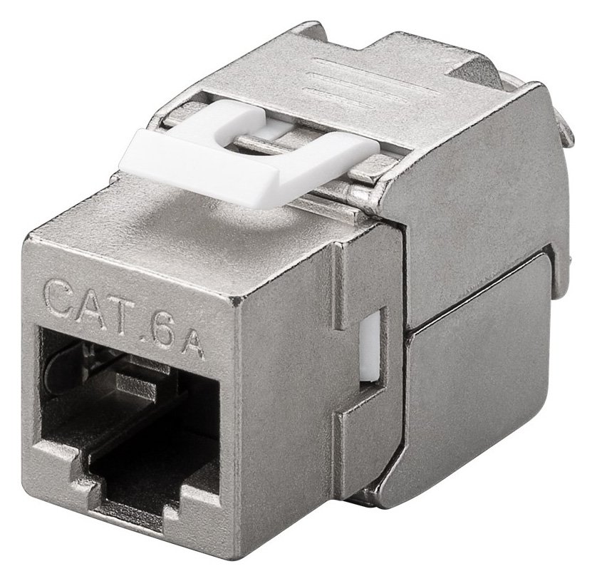 GOOBAY Keystone module RJ45 CAT 6A 90864, STP, 500 MHz, slim-line, ασημί 3 GOOBAY Keystone module RJ45 CAT 6A 90864, STP, 500 MHz, slim-line, ασημί