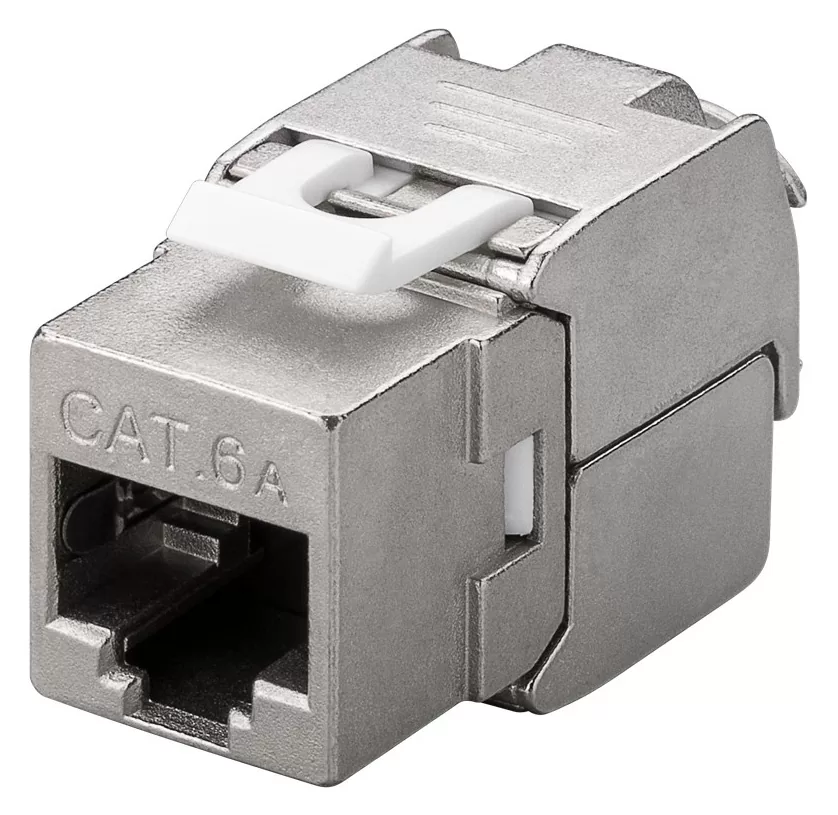 GOOBAY Keystone module RJ45 CAT 6A 90864, STP, 500 MHz, slim-line, ασημί 3 GOOBAY Keystone module RJ45 CAT 6A 90864, STP, 500 MHz, slim-line, ασημί