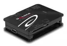 DELOCK card reader 91007 για Micro SD/SD/CF/MS/xD/M2, μαύρο