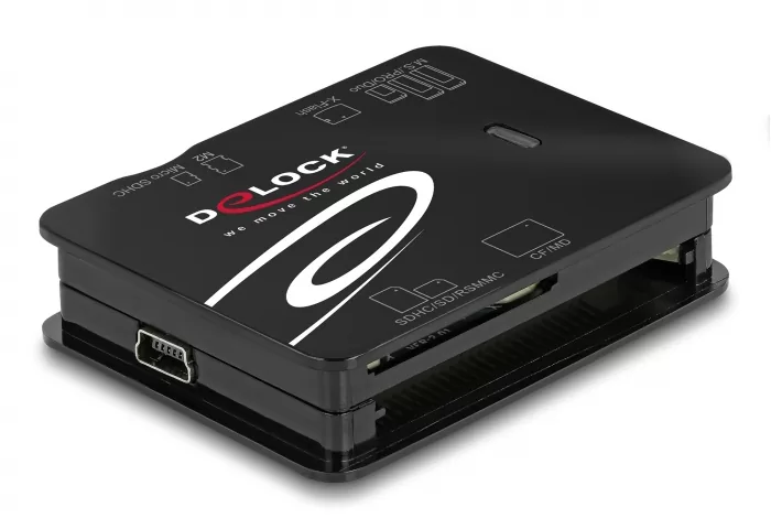 DELOCK card reader 91007 για Micro SD/SD/CF/MS/xD/M2, μαύρο 3 DELOCK card reader 91007 για Micro SD/SD/CF/MS/xD/M2, μαύρο