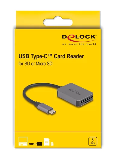 DELOCK card reader 91009 για SD & micro SD, USB-C, 5 Gbps, γκρι 5 DELOCK card reader 91009 για SD & micro SD, USB-C, 5 Gbps, γκρι - Image 3