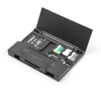 DELOCK card reader 91014 για SD & micro SD, με θήκη, USB/USB-C, 5Gbps, μαύρο 2