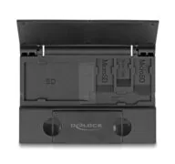 DELOCK card reader 91014 για SD & micro SD, με θήκη, USB/USB-C, 5Gbps, μαύρο 3