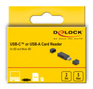 DELOCK card reader 91020 για SD & micro SD, USB/USB-C σύνδεση, 5Gbps, μαύρο 11 DELOCK card reader 91020 για SD & micro SD, USB/USB-C σύνδεση, 5Gbps, μαύρο 5