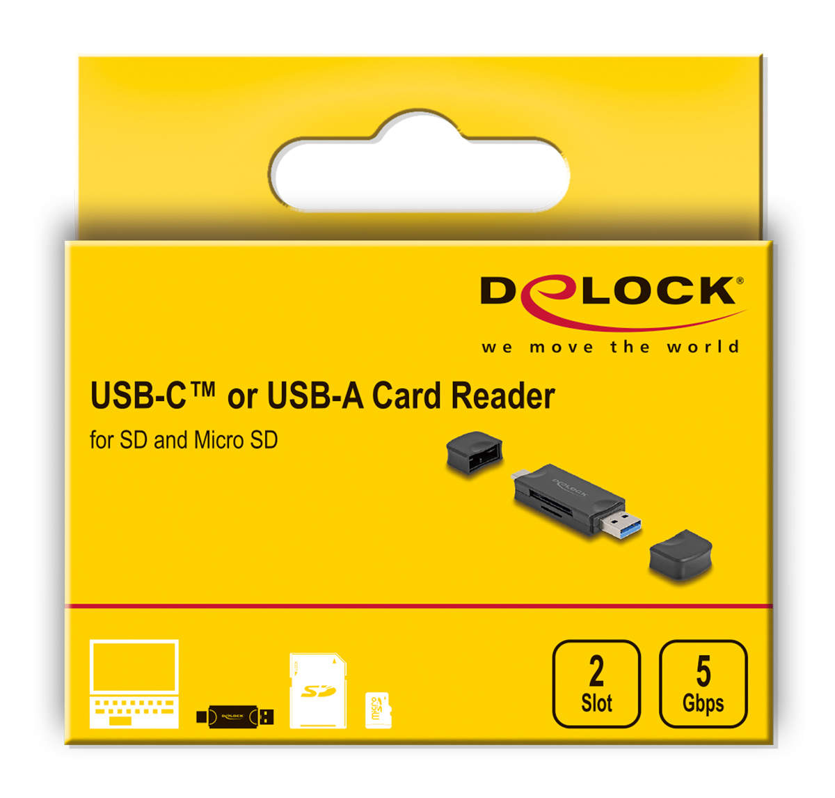 DELOCK card reader 91020 για SD & micro SD, USB/USB-C σύνδεση, 5Gbps, μαύρο 7 DELOCK card reader 91020 για SD & micro SD, USB/USB-C σύνδεση, 5Gbps, μαύρο - Image 5