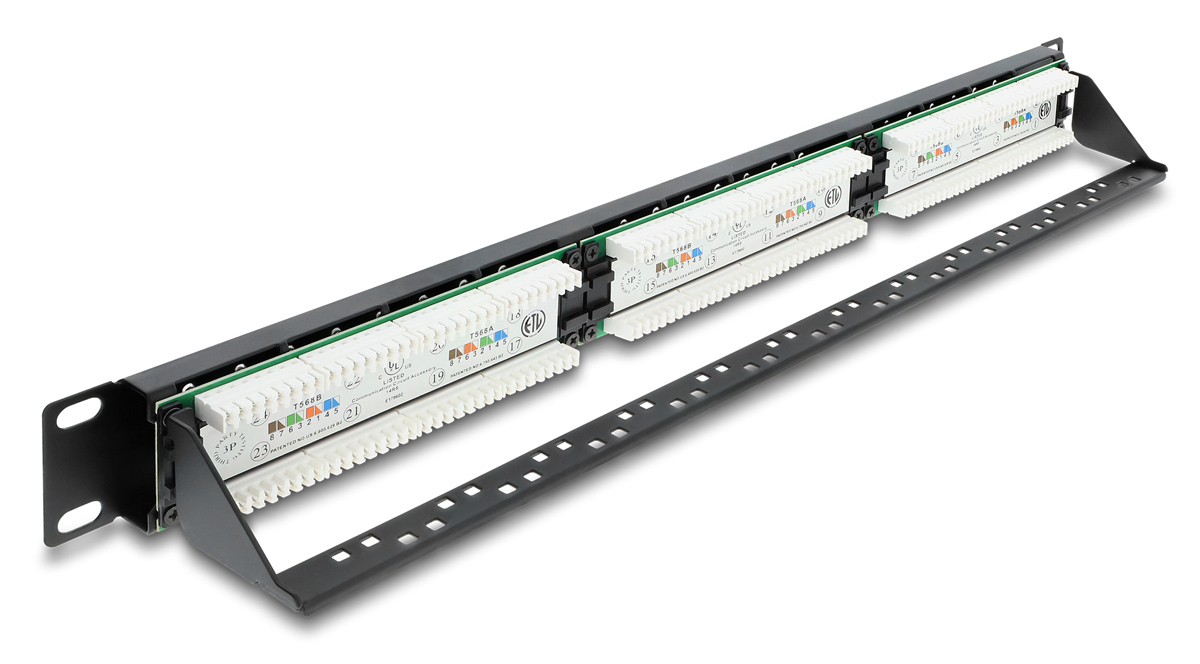 DELOCK patch panel 91087 για rack 19", 1U, 24 θυρών, CAT 6 UTP, με LED, μαύρο 4 DELOCK patch panel 91087 για rack 19", 1U, 24 θυρών, CAT 6 UTP, με LED, μαύρο - Image 2
