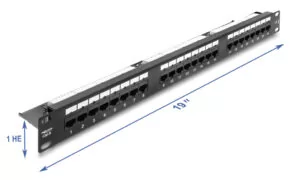 DELOCK patch panel 91087 για rack 19", 1U, 24 θυρών, CAT 6 UTP, με LED, μαύρο 4
