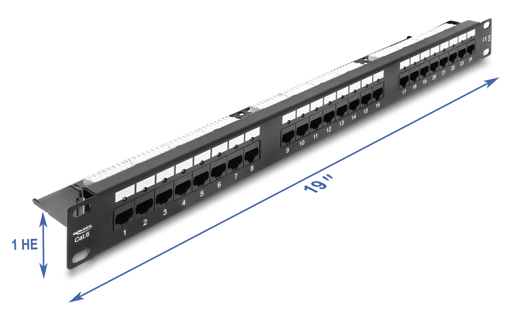 DELOCK patch panel 91087 για rack 19", 1U, 24 θυρών, CAT 6 UTP, με LED, μαύρο 6 DELOCK patch panel 91087 για rack 19", 1U, 24 θυρών, CAT 6 UTP, με LED, μαύρο - Image 4