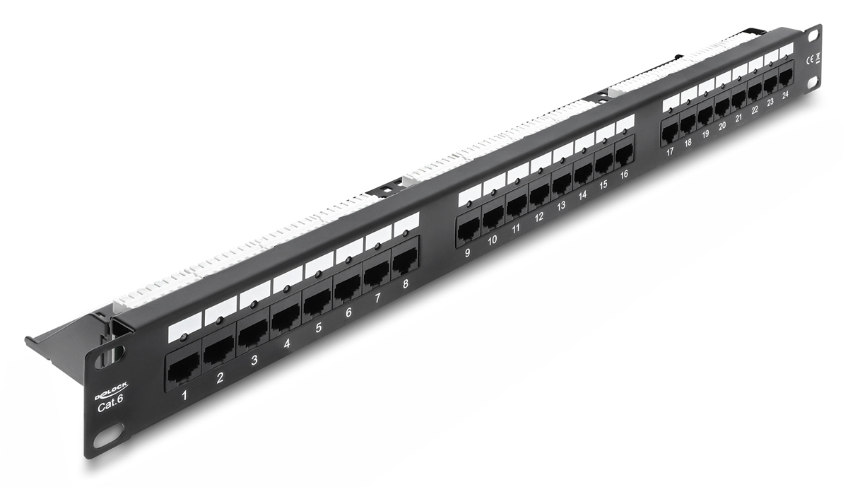 DELOCK patch panel 91087 για rack 19", 1U, 24 θυρών, CAT 6 UTP, με LED, μαύρο 3 DELOCK patch panel 91087 για rack 19", 1U, 24 θυρών, CAT 6 UTP, με LED, μαύρο