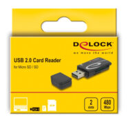 DELOCK card reader 91602 για SD & micro SD, USB, 480Mbps, μαύρο 7 DELOCK card reader 91602 για SD & micro SD, USB, 480Mbps, μαύρο 3