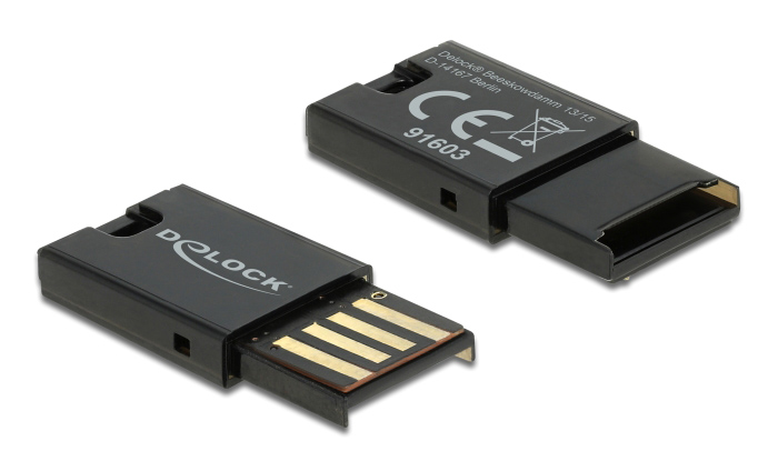 DELOCK USB card reader 91603 για κάρτες μνήμης micro SD, μαύρο 3 DELOCK USB card reader 91603 για κάρτες μνήμης micro SD, μαύρο