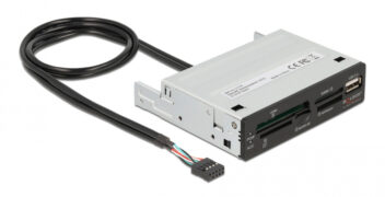 DELOCK USB 9-pin card reader 91708, CF/SD/XD/MS/Micro SD/USB, 3.5" bay 1 DELOCK USB 9-pin card reader 91708, CF/SD/XD/MS/Micro SD/USB, 3.5" bay